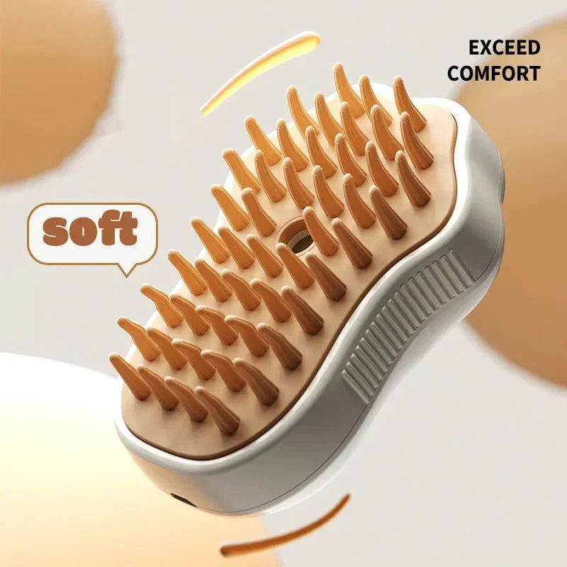 Electric Cat Steam Brush â 3-In-1 Pet Grooming Comb with Water Spray for Cats and Dogs, USB Rechargeable