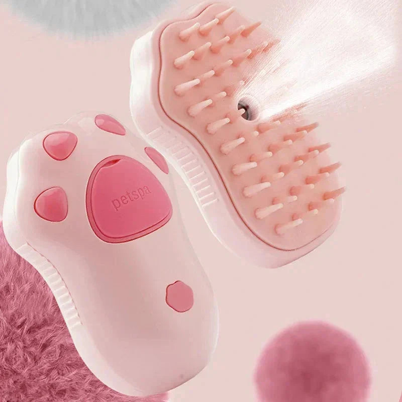 Electric Cat Steam Brush â 3-In-1 Pet Grooming Comb with Water Spray for Cats and Dogs, USB Rechargeable