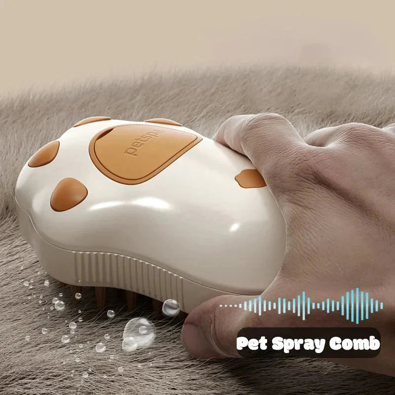 Electric Cat Steam Brush â 3-In-1 Pet Grooming Comb with Water Spray for Cats and Dogs, USB Rechargeable