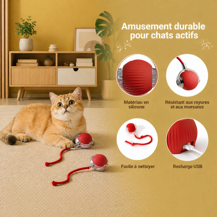 Balle interactive pour chat - Ballouf