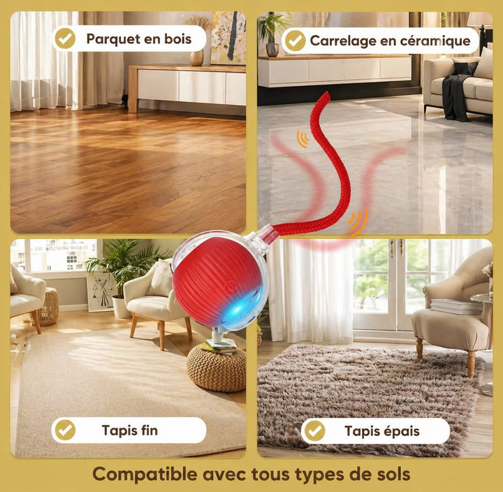 Balle interactive pour chat - Ballouf
