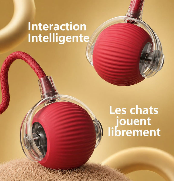 Balle interactive pour chat - Ballouf